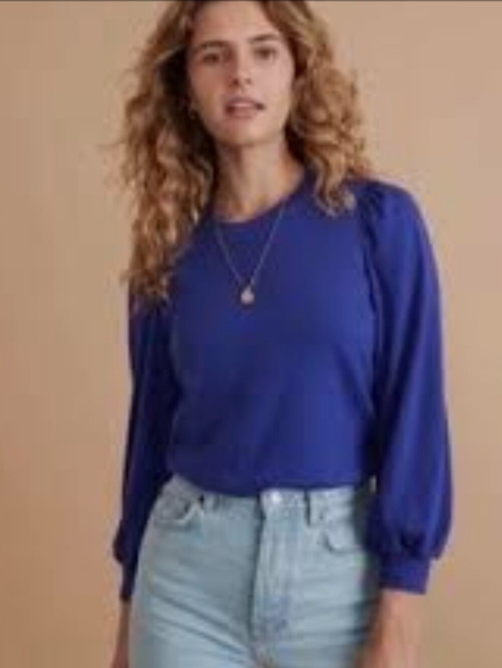 Marine Layer Long Sleeve Top Royal Blue